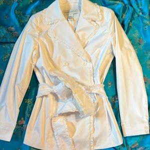 White Doncaster cotton blend jacket